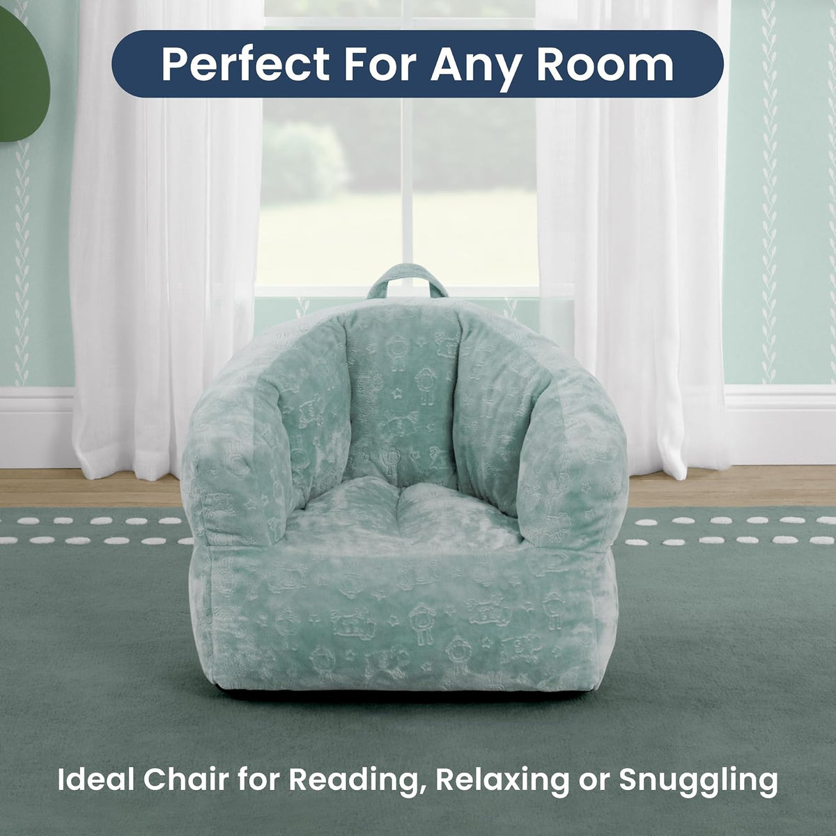 Delta Children - Serta Kids - Silla de felpa para niños, salvia