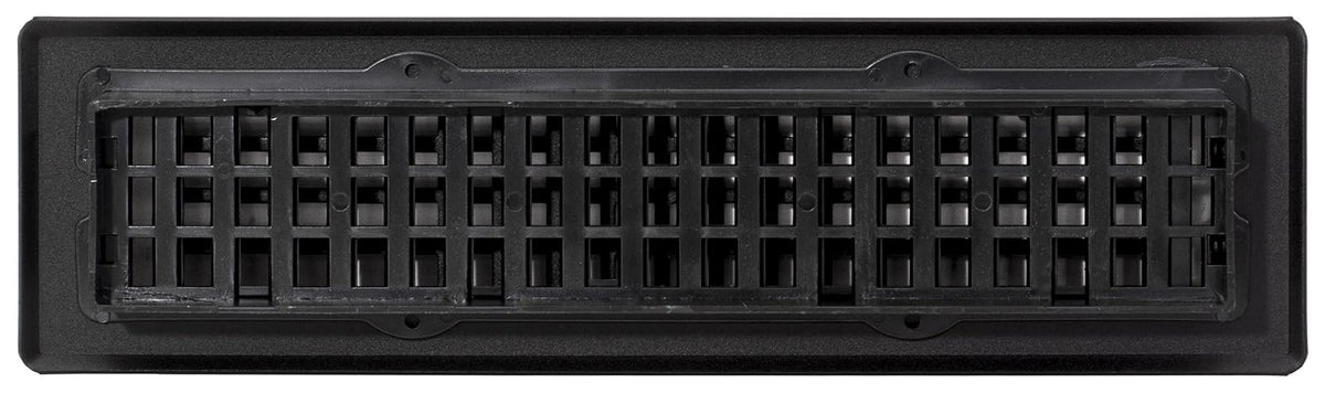 Décor Grates LTH212-BLK Lattice Floor Register, 2x12 Inches, Black