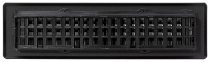 Décor Grates LTH212-BLK Lattice Floor Register, 2x12 Inches, Black