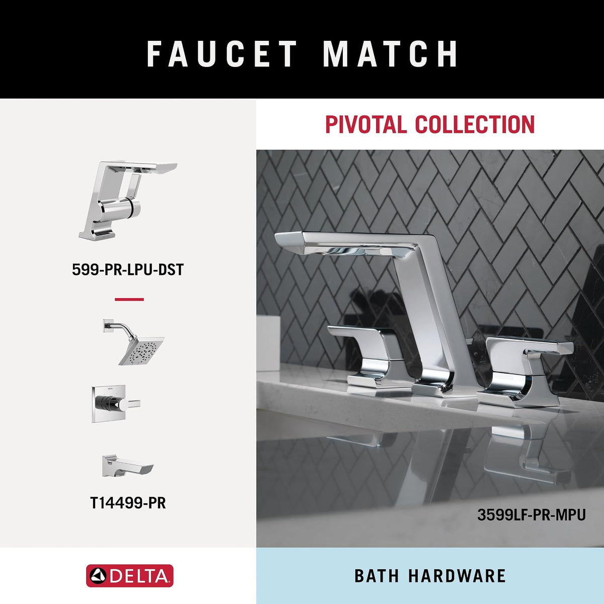 DELTA FAUCET 79956 - Soporte de papel higiénico pivotante para pared con estante en cromo pulido