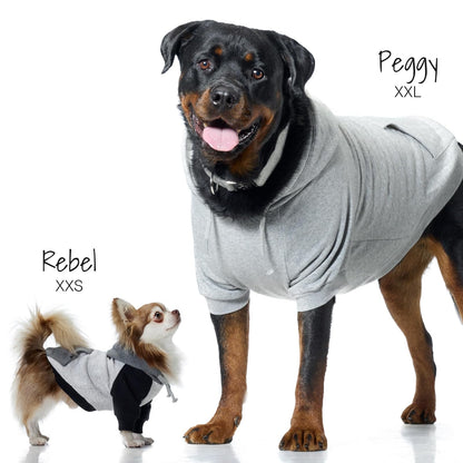 pet passion Rocky II - Sudadera con Capucha Extra cómoda, algodón orgánico y poliéster Reciclado para Perros pequeños, medianos, Grandes, Azul Marino, Talla M