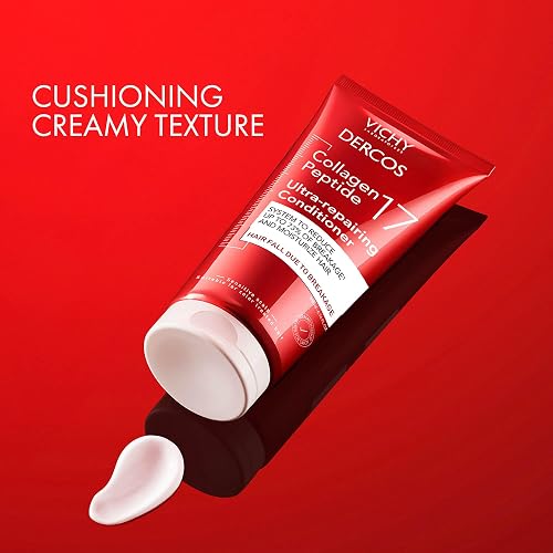 Vichy Dercos Collagen 17 Acondicionador Dermatológico Reparador 150ml | Ultra Reparador con Péptidos Pro-Colágeno para Cabello Dañado y Caída por Quiebre, Hidrata Profundamente para más Fuerza