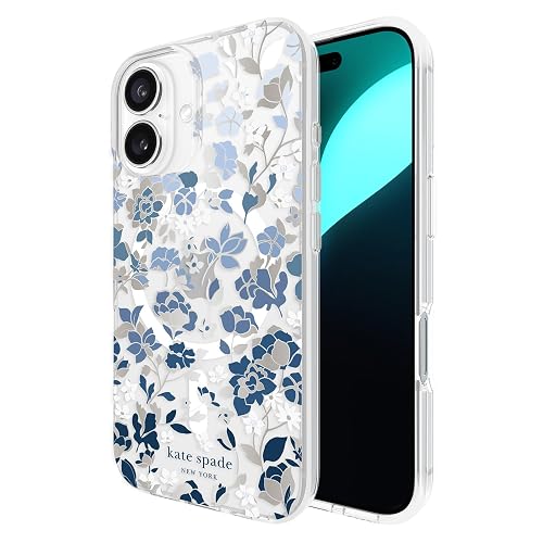 Kate Spade New York - Funda para iPhone 16, diseño de Flores Azules