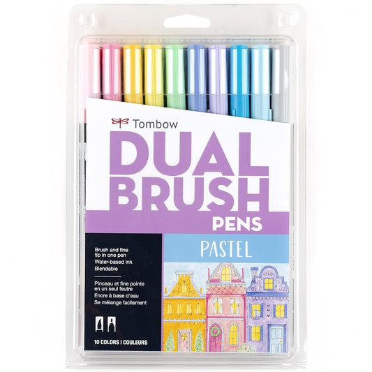 Tombow Dual Brush Pen Marcadores Artísticos de Doble Punta - Pastel - 1 paquete - Art Deco