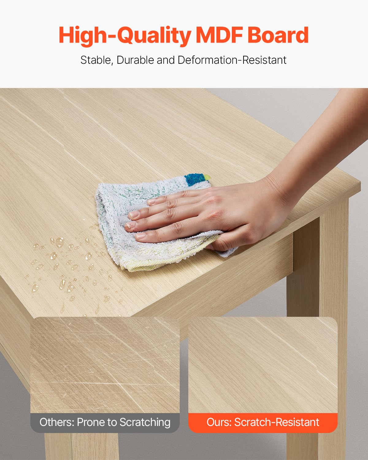 VEVOR - computadora pequeño con cajones, computadora Infantil para recámara, Mesa de Estudio Simple Moderna para Dibujar, Leer, Escribir, Mesa de Almacenamiento Rectangular de MDF para el hogar