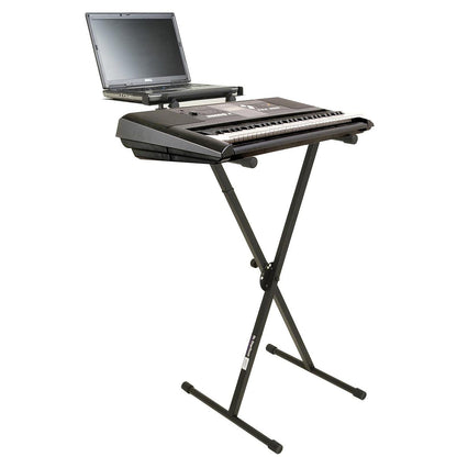 On-Stage MSA5000 - Soporte para laptop y tabletas | Versátil, ranuras de ventilación, pestañas ajustables, para estudio o escenarios