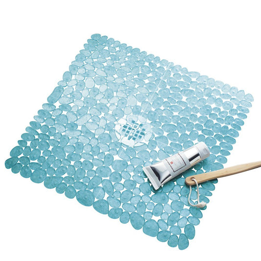 InterDesign Pebblz Shower Mat, Blue