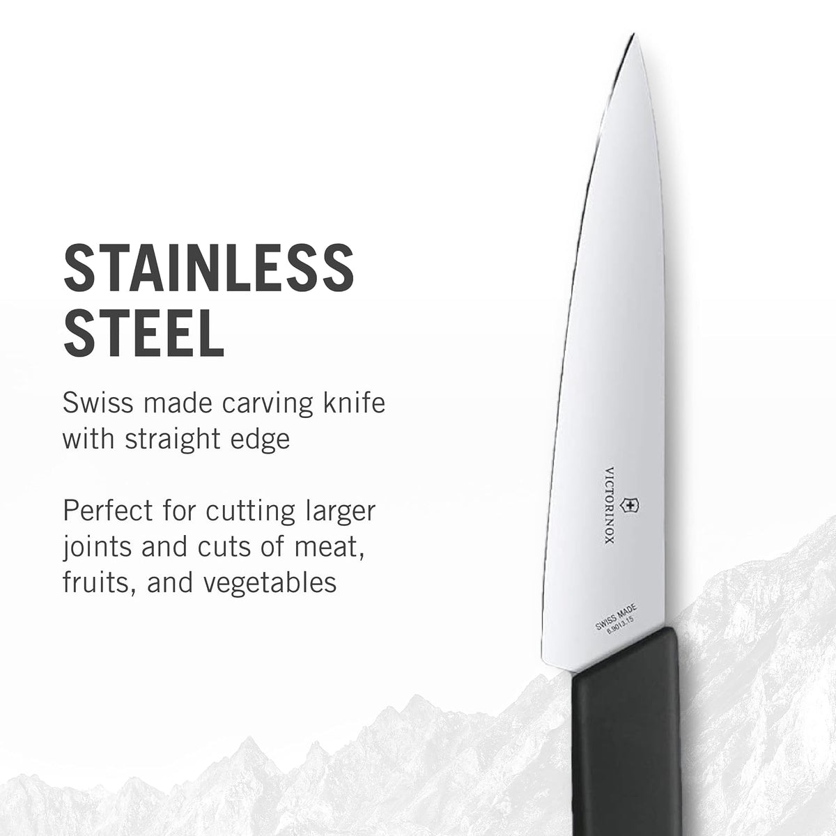 Victorinox 6.9013.15B Cuchillo Para Cocina, 15 cm, Negro