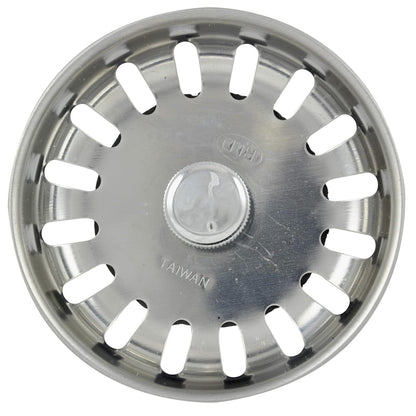 Danco 88275 - Cesta de fregadero de cocina de 3-1/4 pulgadas, protector contra salpicaduras con poste estacionario, acero inoxidable