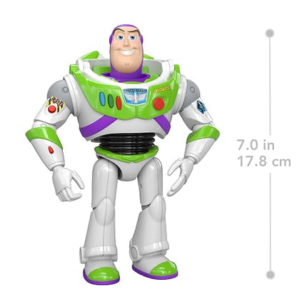 Mattel Pixar Toy Story 5 Figura de Acción Buzz de 7 Pulgadas 3+ | Escala 18 cm, 1 personaje clave, 8+ articulaciones móviles, diseño fiel a la película, JKV15