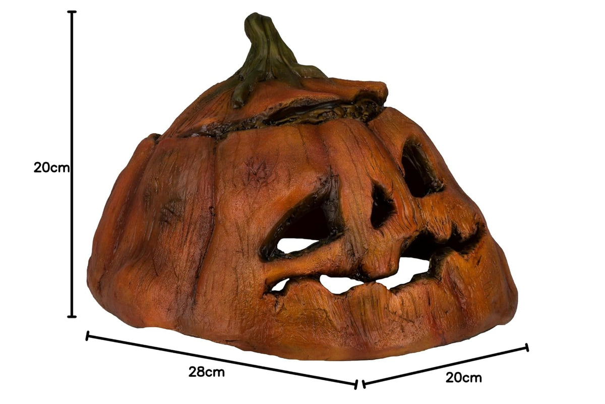 Ghoulish Productions Rotten Pumpkin 3, Decoración de Calabaza Terrorífica de Látex para Halloween y Fiestas