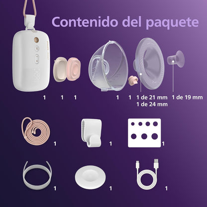 Philips Avent Extractor de Leche Manos Libres Sencillo Extracción Eficaz | Más libertad en cada extracción | Imita el ritmo de succión del bebé | Copas ligeras y total comodidad | SCF531/11