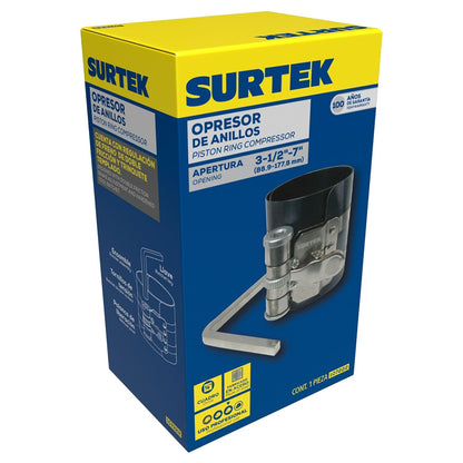 Surtek 107222 Opresor de anillos para motor de gasolina 3-1/2" a 7"