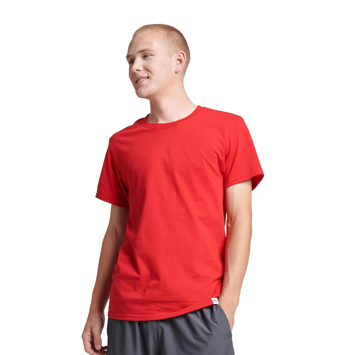 Russell Athletic Camiseta Dri-Power de Manga Corta para Hombre - XL - Rojo True