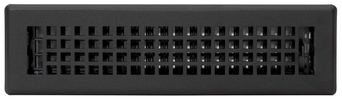 Décor Grates LTH212-BLK Lattice Floor Register, 2x12 Inches, Black