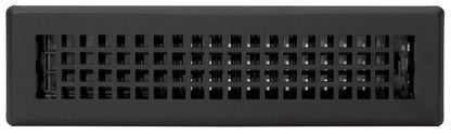 Décor Grates LTH212-BLK Lattice Floor Register, 2x12 Inches, Black