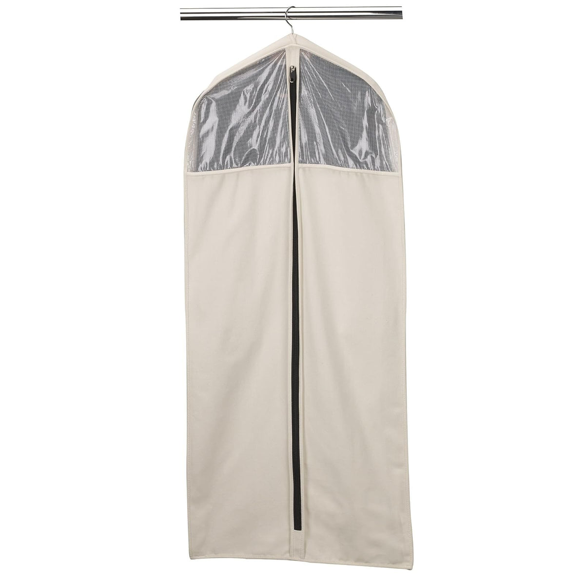 Household Essentials 3392-1 Cedarline Collection - Bolsa colgante para ropa, protector de vestido y traje, lona de algodón natural, color blanco roto