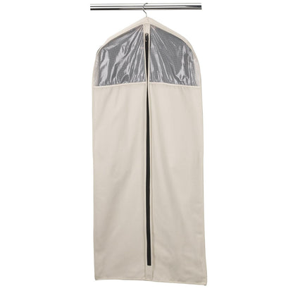 Household Essentials 3392-1 Cedarline Collection - Bolsa colgante para ropa, protector de vestido y traje, lona de algodón natural, color blanco roto