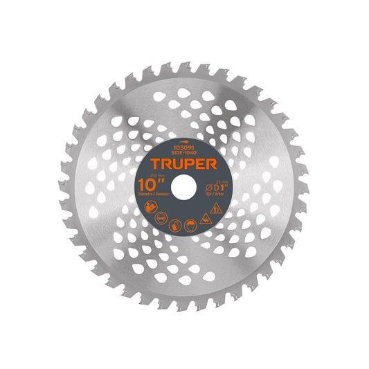 Truper SIDE-1040, Disco sierra 10" para desbrozadora 40 dientes