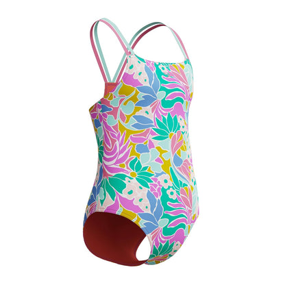Speedo - Traje de baño para niña, con Espalda Cruzada, 1 Pieza