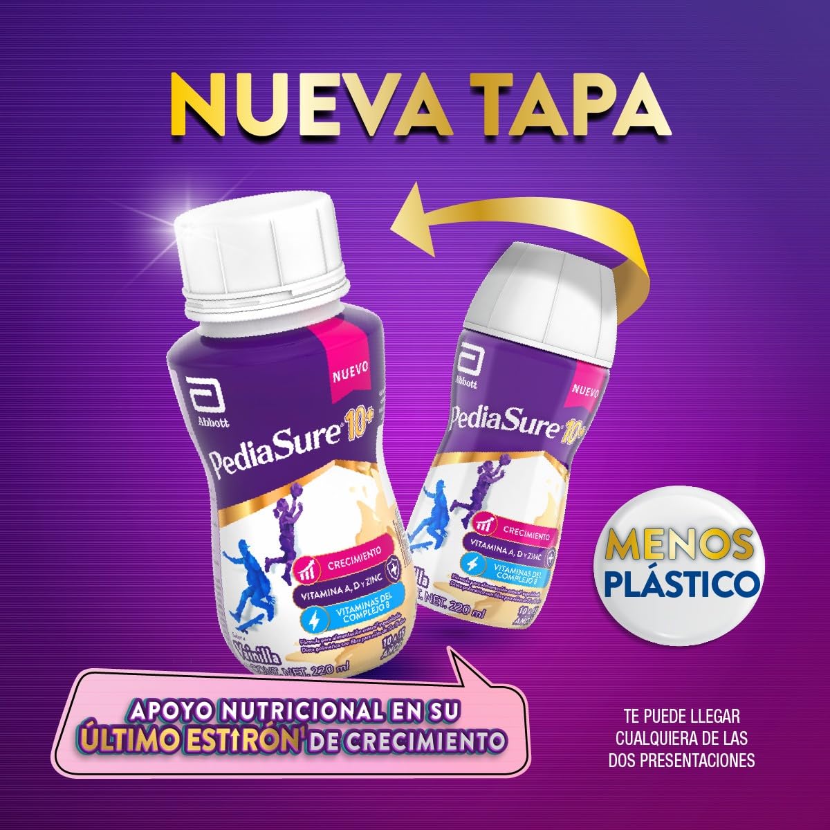 PediaSure 10+ Vainilla- Alimentación Especializada Pack 24 de 220 ml | Formula especializada para adolescentes de 10 a 15 años con nutrientes esenciales que apoyan al crecimiento de los huesos.