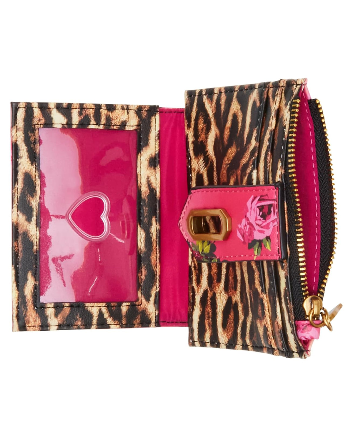 Betsey Johnson - portafolios plegable con diseño de leopardo