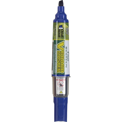 Pilot Vboard Master 43820, Marcadores para pizarrón blanco, estuche con 5 piezas de punta cincelada, colores negro, azul, rojo, verde y naranja