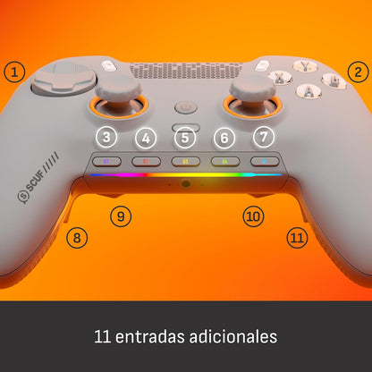 SCUF ENVISION PRO V2 (2025) Control Gaming Inalámbrico para PC – Gris claro