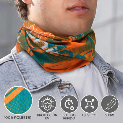 NFL Bandana Dolphins Unisex Adulto, Color Naranja, Unitalla