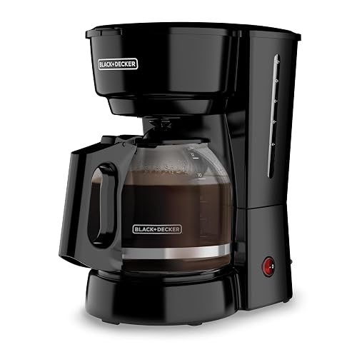 Black+Decker Cafetera 12 Tazas con Sistema de Goteo Vortex, CM0916B | Filtro permanente con función mantener caliente y dispositivo de interrupción de colado