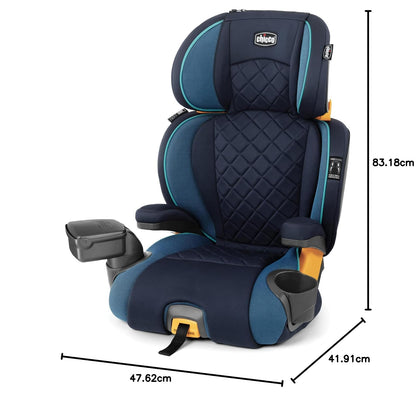 Chicco - KidFit Zip Plus 2 en 1 Asiento elevador de posicionamiento para automóvil – azul marino, azul