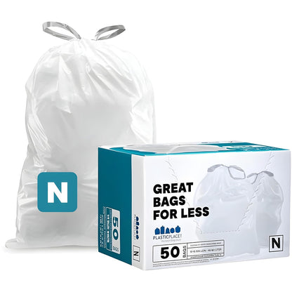 Plasticplace Bolsas de Basura Código M, 200 Piezas, 45 Litros - 50 Count (Pack of 1) - Código N