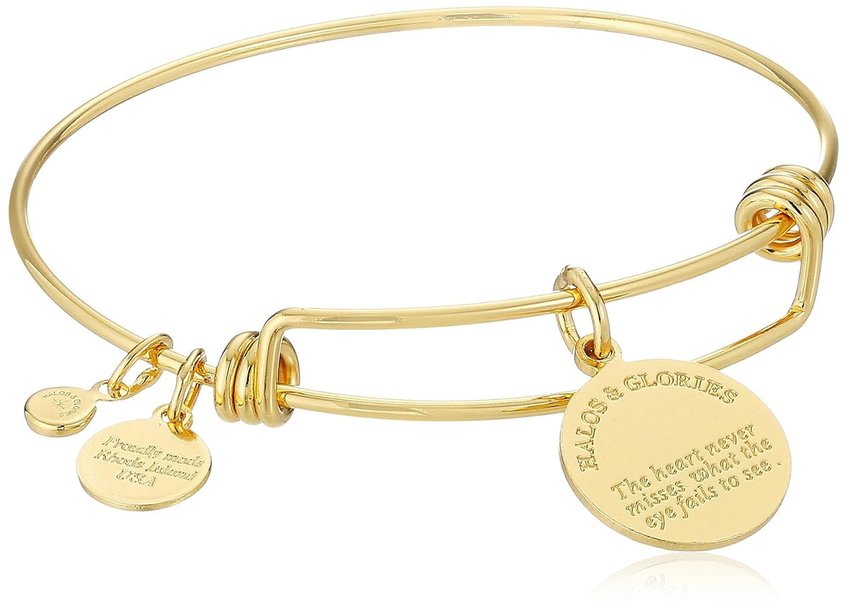 Halos & Glories, Initial T Shiny Gold Bangle Bracelet