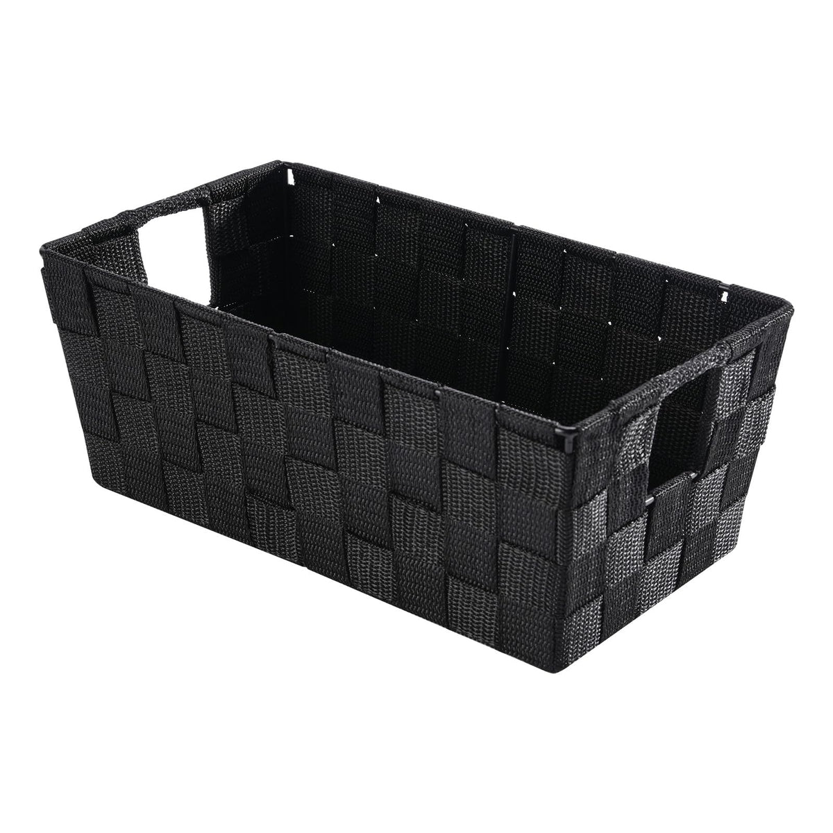 Whitmor - Cesta Tejida pequeña para Estante, Negro, 1, 1 - Negro