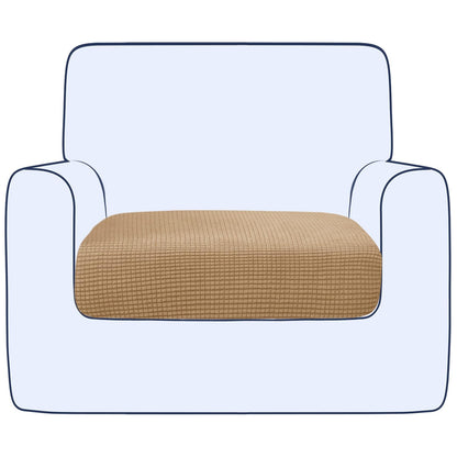 Ouka Funda de Cojín Elástica para Sofá, Reversible - Caqui - Pequeño