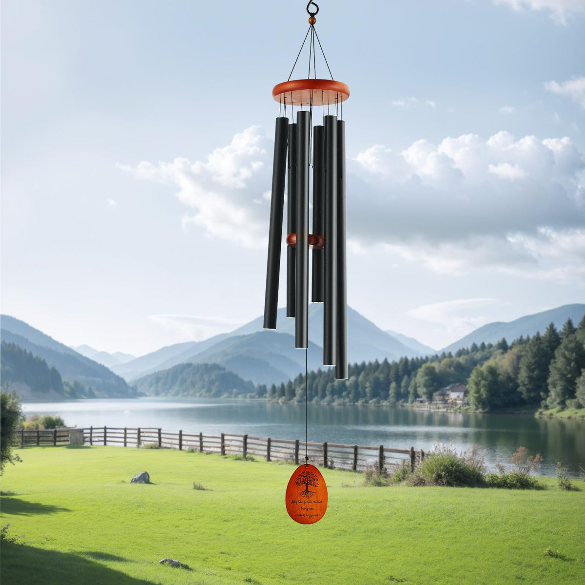 VEVOR Carillón de Viento, 1042 x 153 mm de diámetro, Campanilla con Sonido Profundo y 6 Tubos, único Gran carillón de Viento conmemorativo para Aniversario, Gran decoración al Aire Libre para terraza