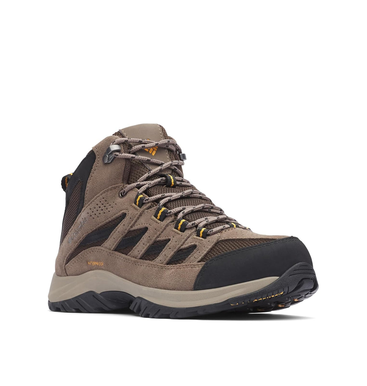 Columbia Crestwood Mid Tenis de Senderismo Impermeables para Hombre - 27.0 cm - Cordobán - Calabacín