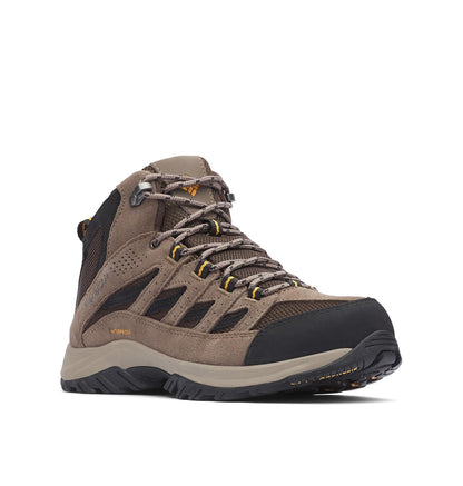 Columbia Crestwood Mid Tenis de Senderismo Impermeables para Hombre - 27.0 cm - Cordobán - Calabacín
