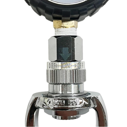 Scuba Choice - Comprobador de presión de tanque de yugo de buceo 5000 PSI 350 BAR - Medidor de presión preciso para tanques de válvulas de yugo 7 pulgadas de largo 2-1/4 pulgadas de ancho - Fabricado