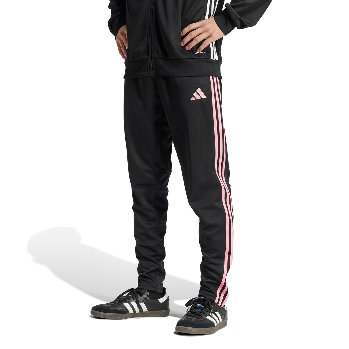 adidas Tiro 25 Essentials - Pantalones de Entrenamiento para Hombre - CH - Negro - Rosa Fácil