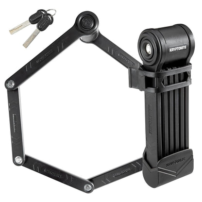 Kryptonite Keeper - Candado Plegable para Bicicleta, 2.75 pies, Compacto, Ligero, de Alta Seguridad, antirrobo, Plegable, con 2 Llaves y Soporte para eléctricas, Scooter, Carretera,