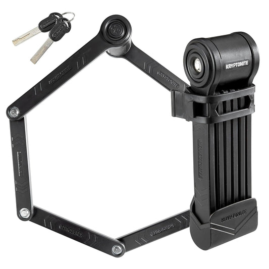 Kryptonite Keeper - Candado Plegable para Bicicleta, 2.75 pies, Compacto, Ligero, de Alta Seguridad, antirrobo, Plegable, con 2 Llaves y Soporte para eléctricas, Scooter, Carretera,