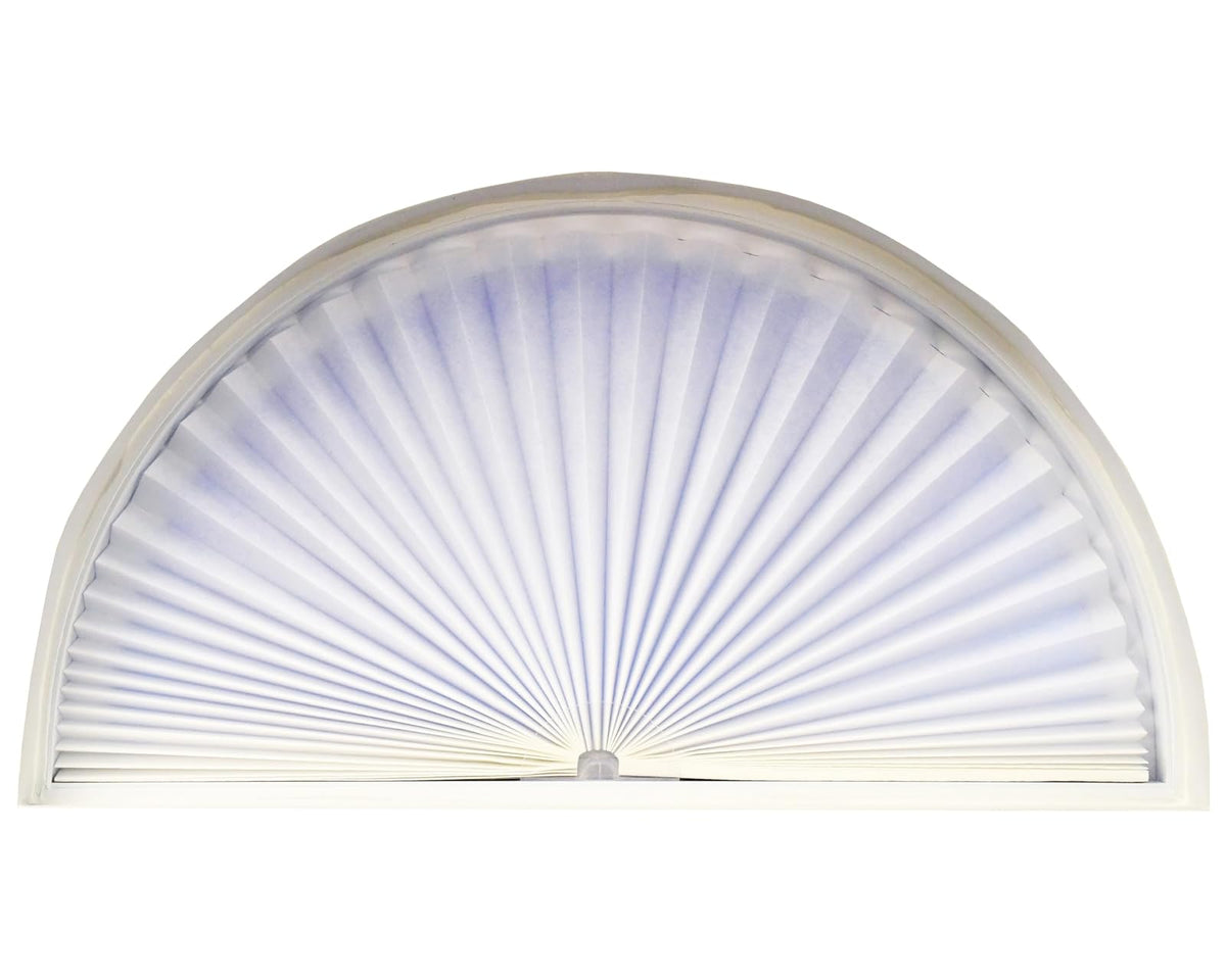 Persiana de tela de filtrado de luz, forma de arco, 182.88 cm x 91.44 cm, 72 Inch x 36 Inch, Blanco