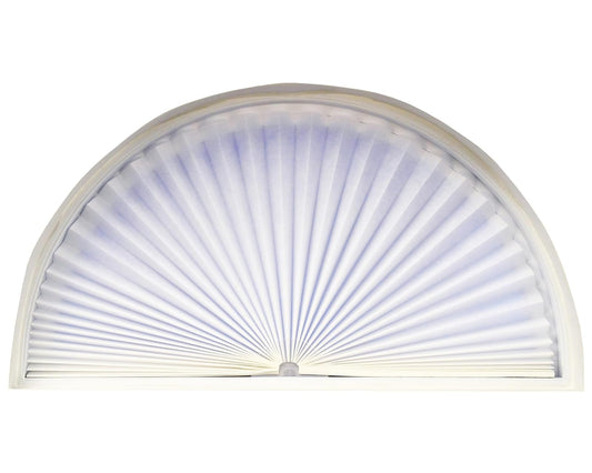 Persiana de tela de filtrado de luz, forma de arco, 182.88 cm x 91.44 cm, 72 Inch x 36 Inch, Blanco