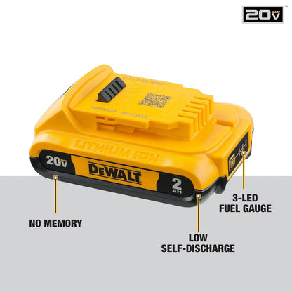 DeWALT DCB203 Batería recargable, 2000 mAh, Ión de litio, 20 V, Negro, Amarillo, 2 pieza(s)