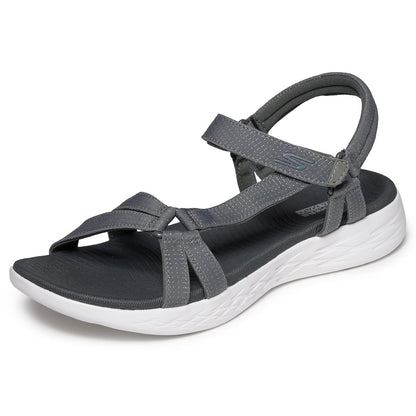 Skechers On-The-Go 600 Brilliancy Sandalias para Mujer - 22.0 cm - Carbón
