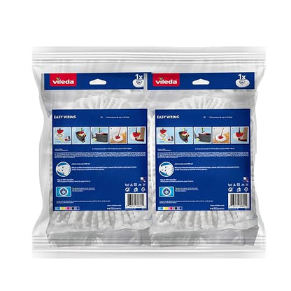 Vileda Easy Wring - Pack de 2 Repuestos Trapeador Mop Microfibra