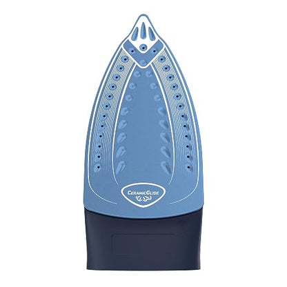 T-fal Plancha de Vapor Easy Steam Ceramic Dress Blue FV1950X0 | Suela True Ceramic Glide, 1200 W, depósito de 220 ml, 5 niveles de temperatura, sistema anti-cal