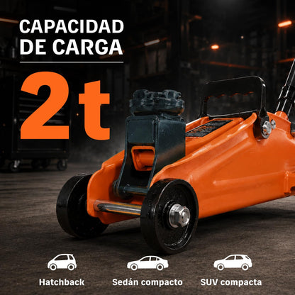 TRUPER Gato de Patín 2 t, Naranja y Negro
