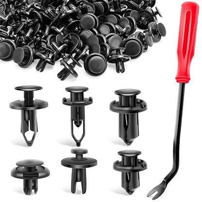 Nilight 120 Clips de Retención y Removedor, 6.3 mm, 8 mm, 9 mm, 10 mm, para GM, Ford, Toyota, Honda